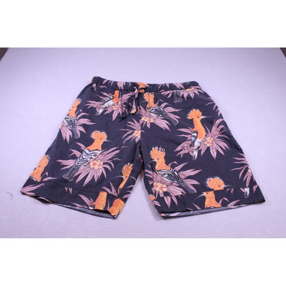 Desmond & Dempsey Other - Desmond & Dempsey Men Hoopoe Bird Print Pajama Shorts Gray Cotton Large